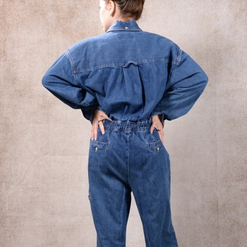Vintage 80s/90s Perry Ellis America x Levi Strauss Denim Jumpsuit (S) - Picture 2 of 16